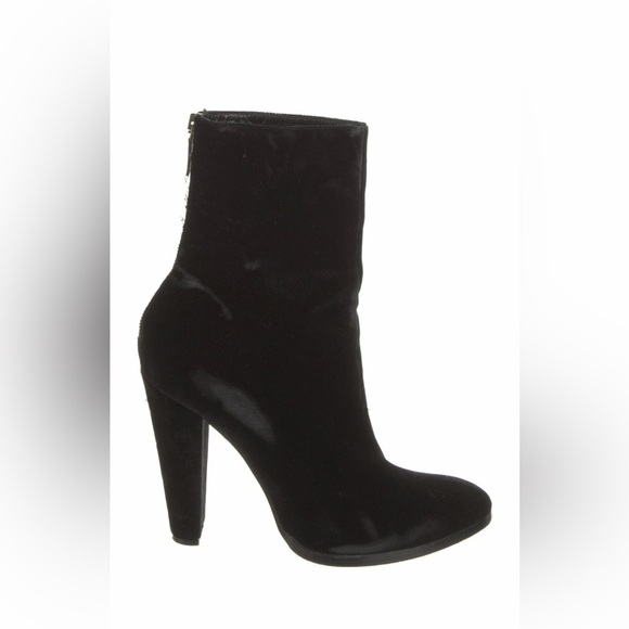 2165- Balmain Women's Velvet Ankle Boots Size 9.5 - Picture 1 of 1